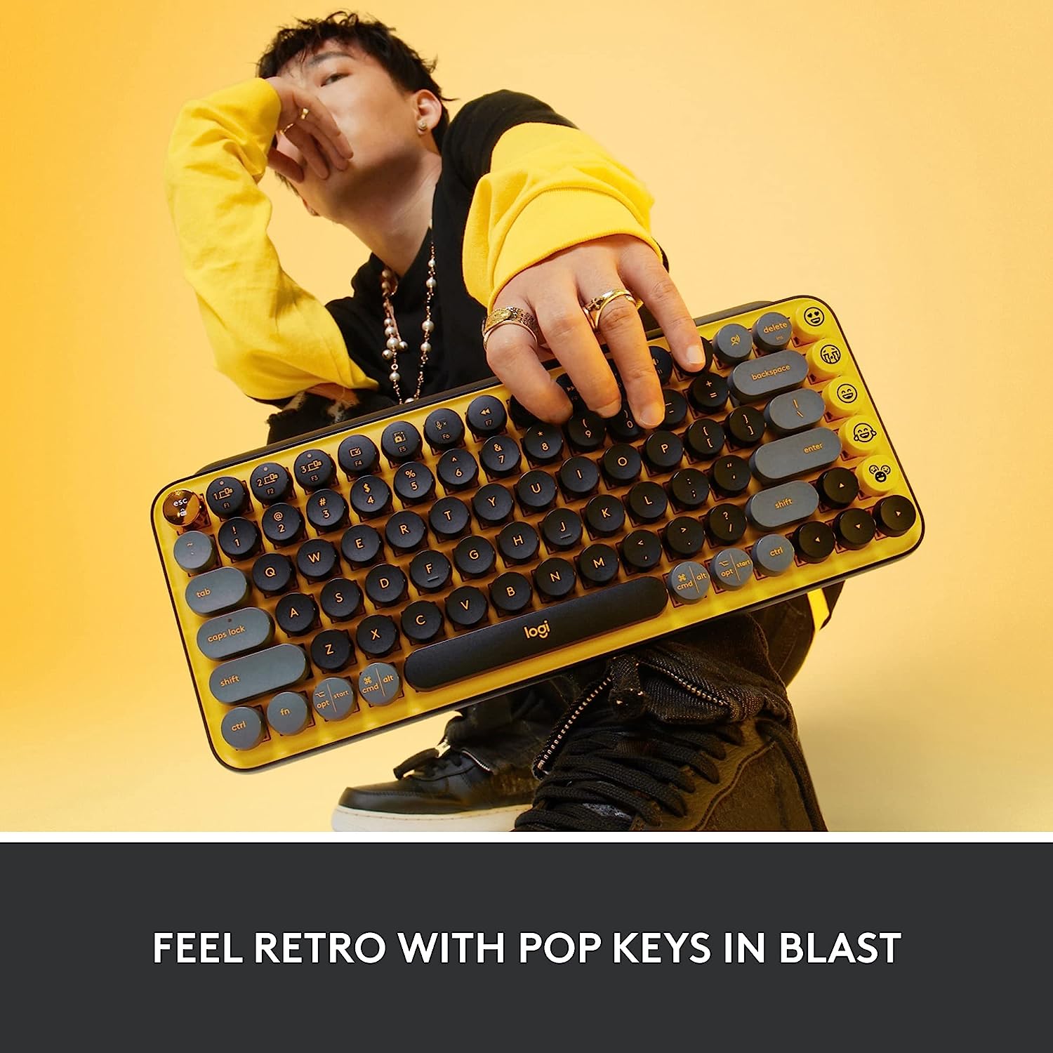 Analyzing Logitech POP Keys Mechanical Wireless Keyboard - Blast Yellow