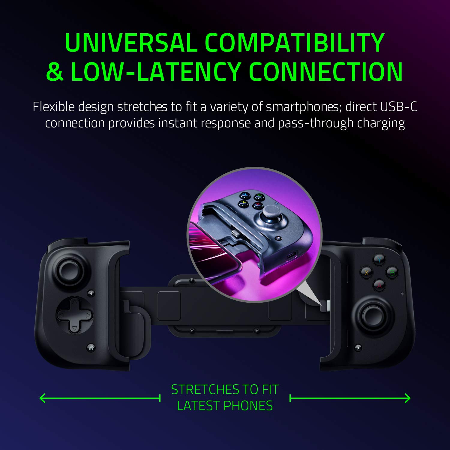 Inspection of Razer Kishi Mobile Game Controller/Gamepad for Android USB-C