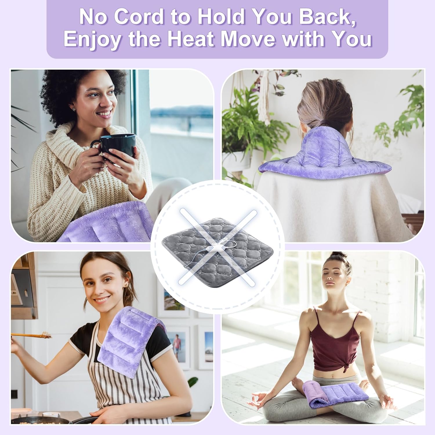Lookover of SuzziPad Microwave Heating Pad for Pain Relief, Purple
