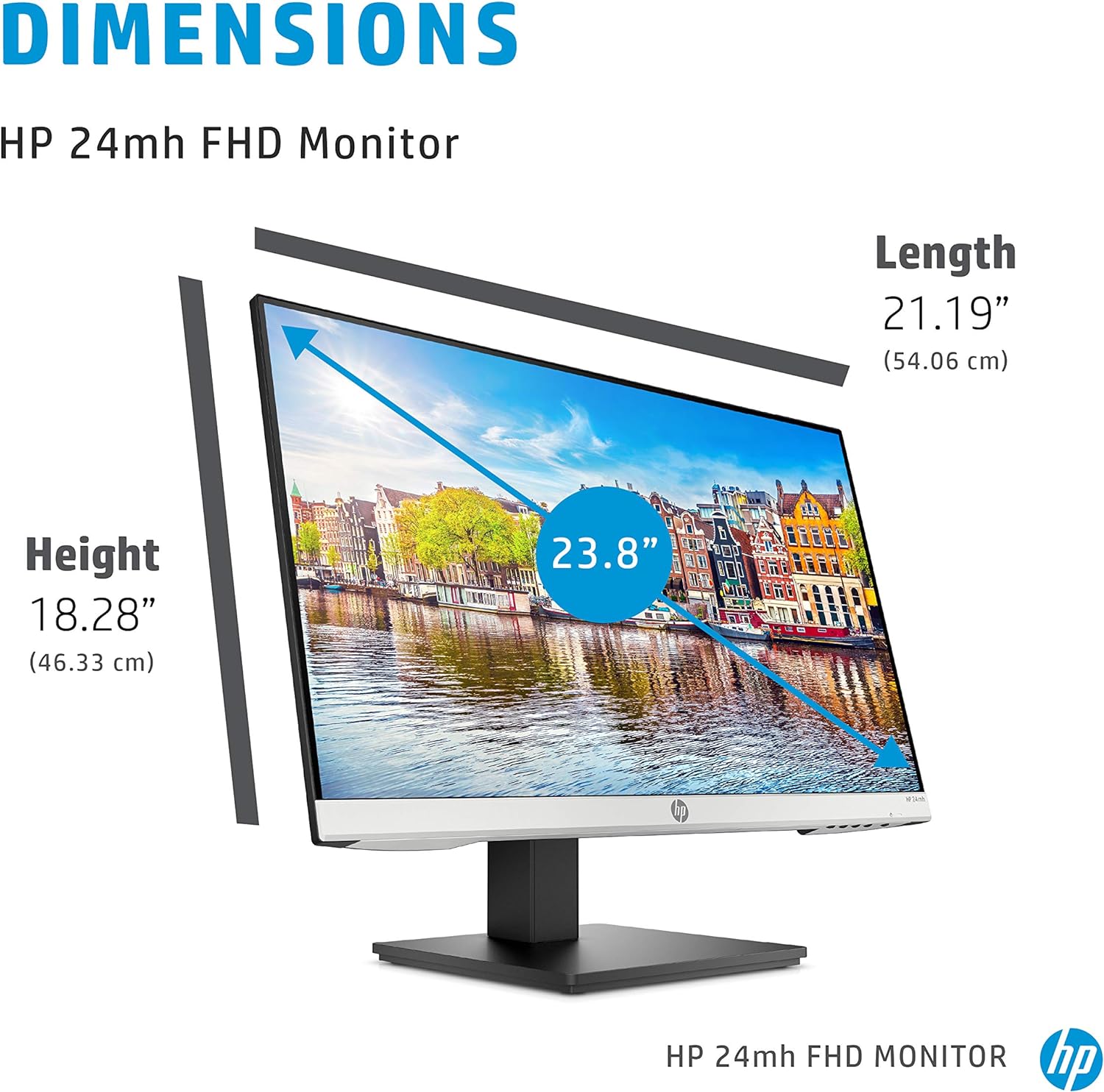 Observation of HP 24mh FHD Computer Monitor 23.8-Inch IPS Display (1080p) - (1D0J9AA#ABA)