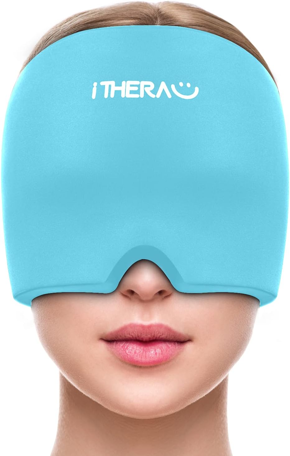 Review of iTHERAU Migraine Ice Head Wrap-Headache Relief Hat, Migraine Relief Cap, Cold Therapy Headache Relief Cap for Migraine Eyes Mask Blue