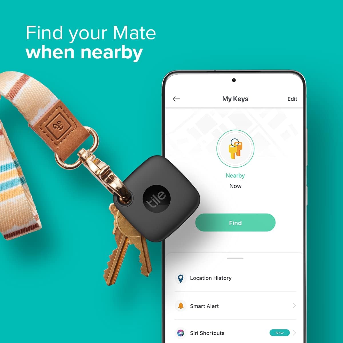 Weighing Tile Mate 1-Pack. Black. Bluetooth Tracker
