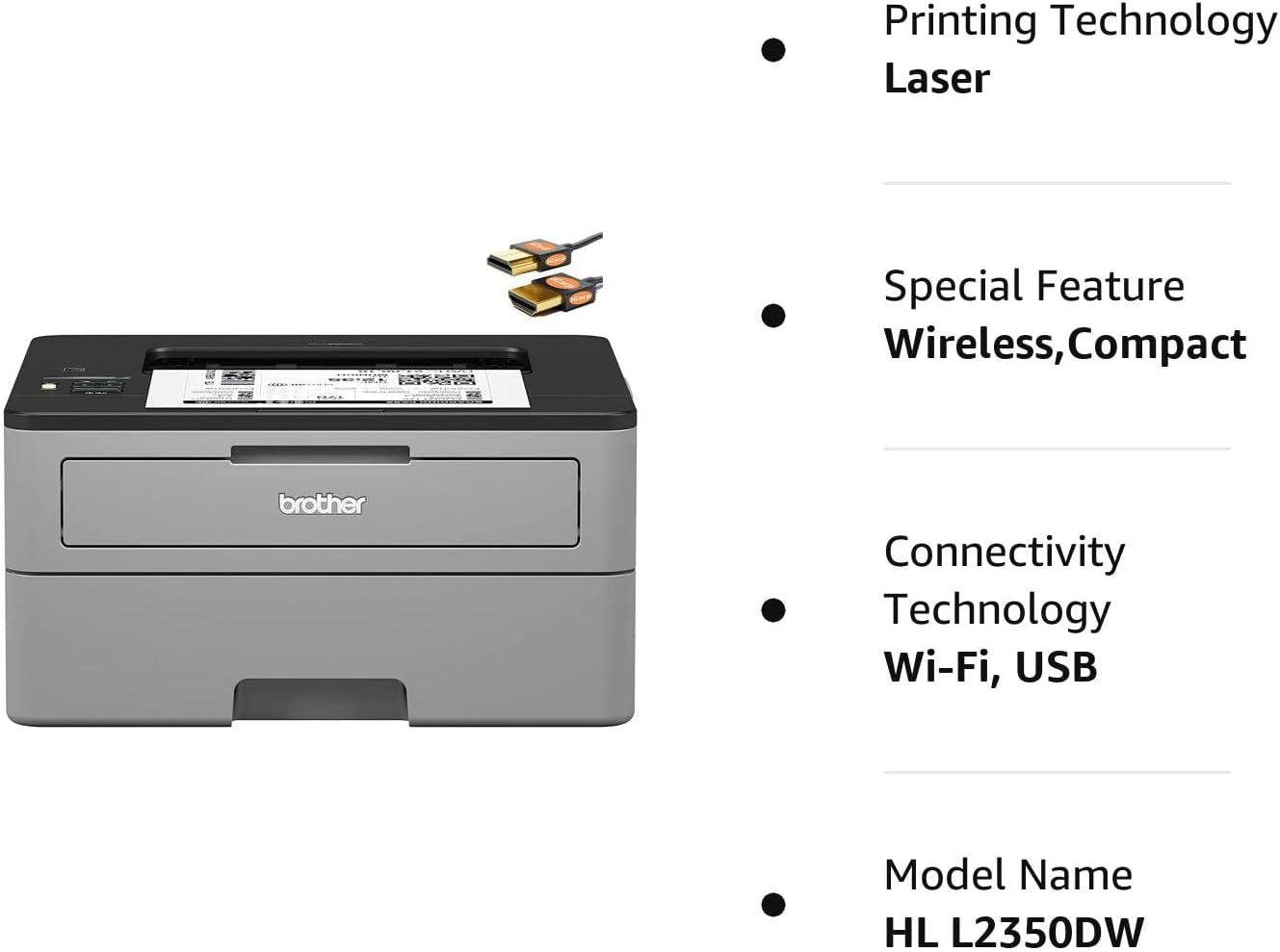 Check of Brother HL-L2350DW Series Compact Wireless Monochrome Laser Printer