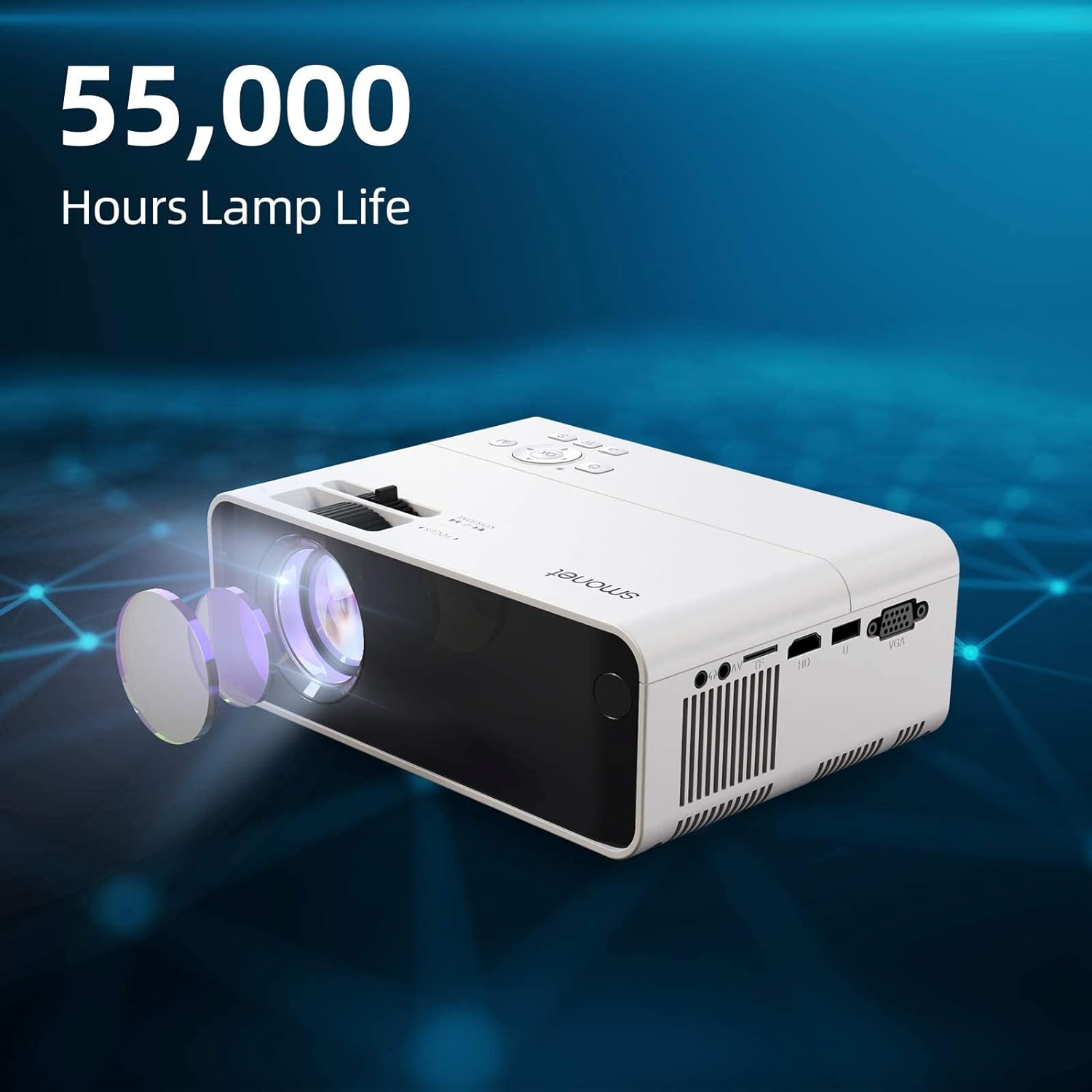 Check of Movie Projector, SMONET 1080P HD Projector 7500L