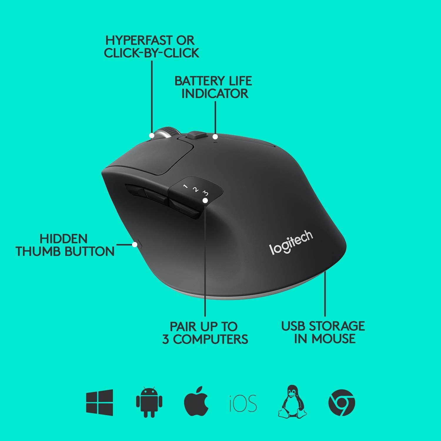 Comments on Logitech M720 Triathlon Multi-Device Wireless Mouse