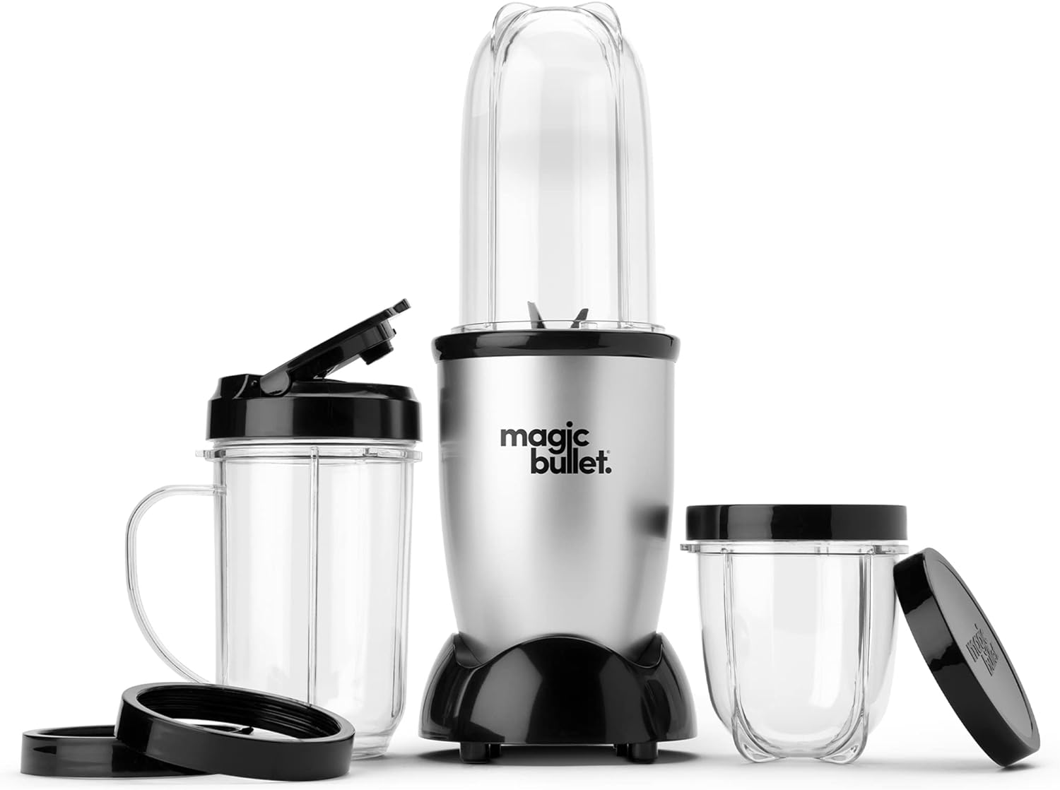 Dissection of Magic Bullet Blender, Small, Silver, 11 Piece Set