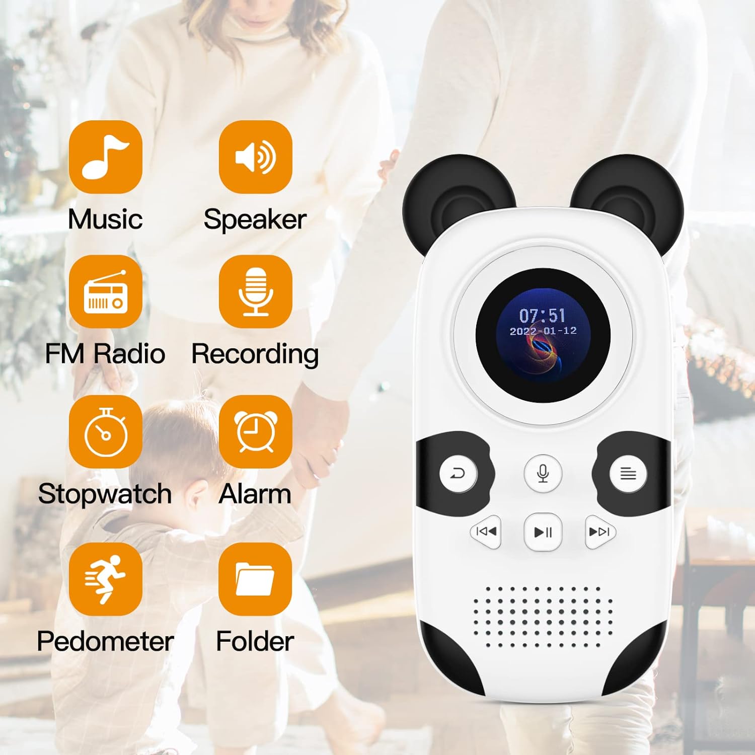 Examining RUIZU 16GB MP3 Player for Kids, Cute Panda Portable Child Music Player with Bluetooth 5.0