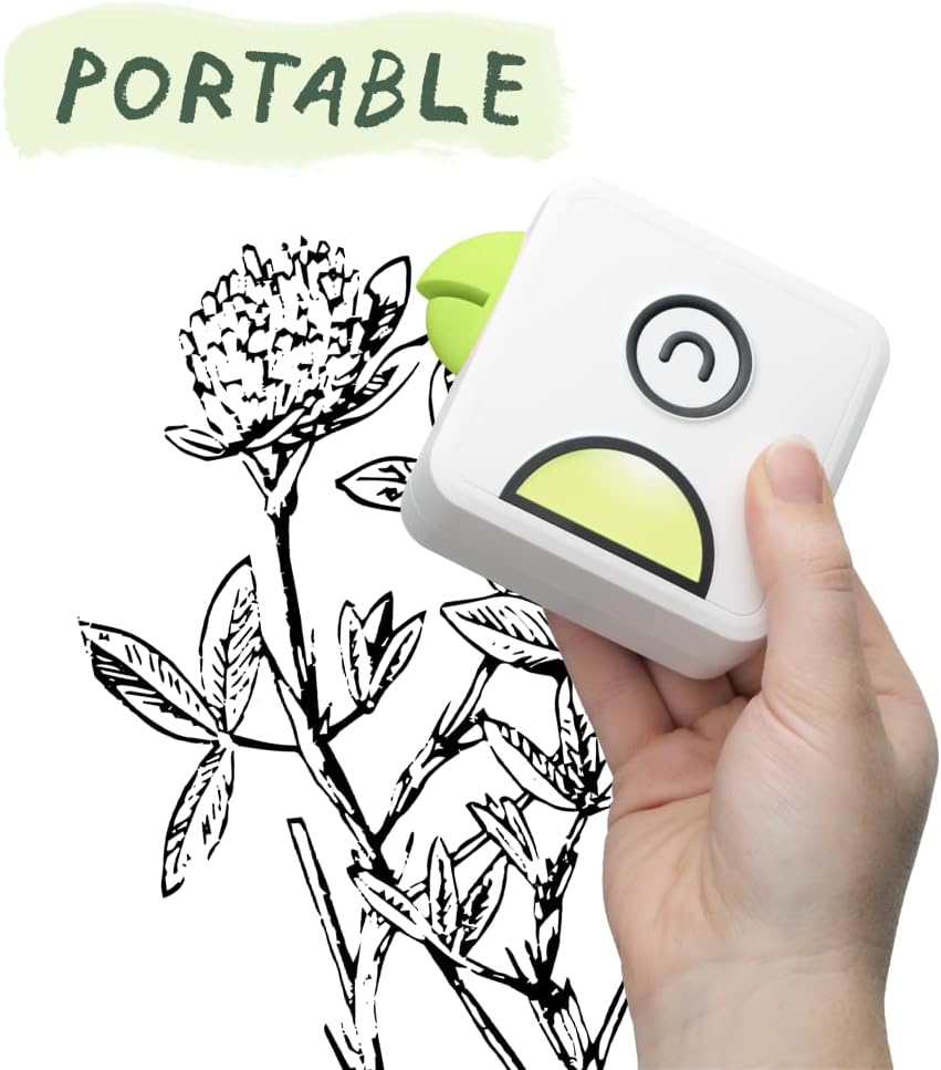Expose on PoooliPrint L1 Inkless Pocket Printer - Mini Phone Bluetooth Portable Poooli Thermal Printer for iOS + Android, Green