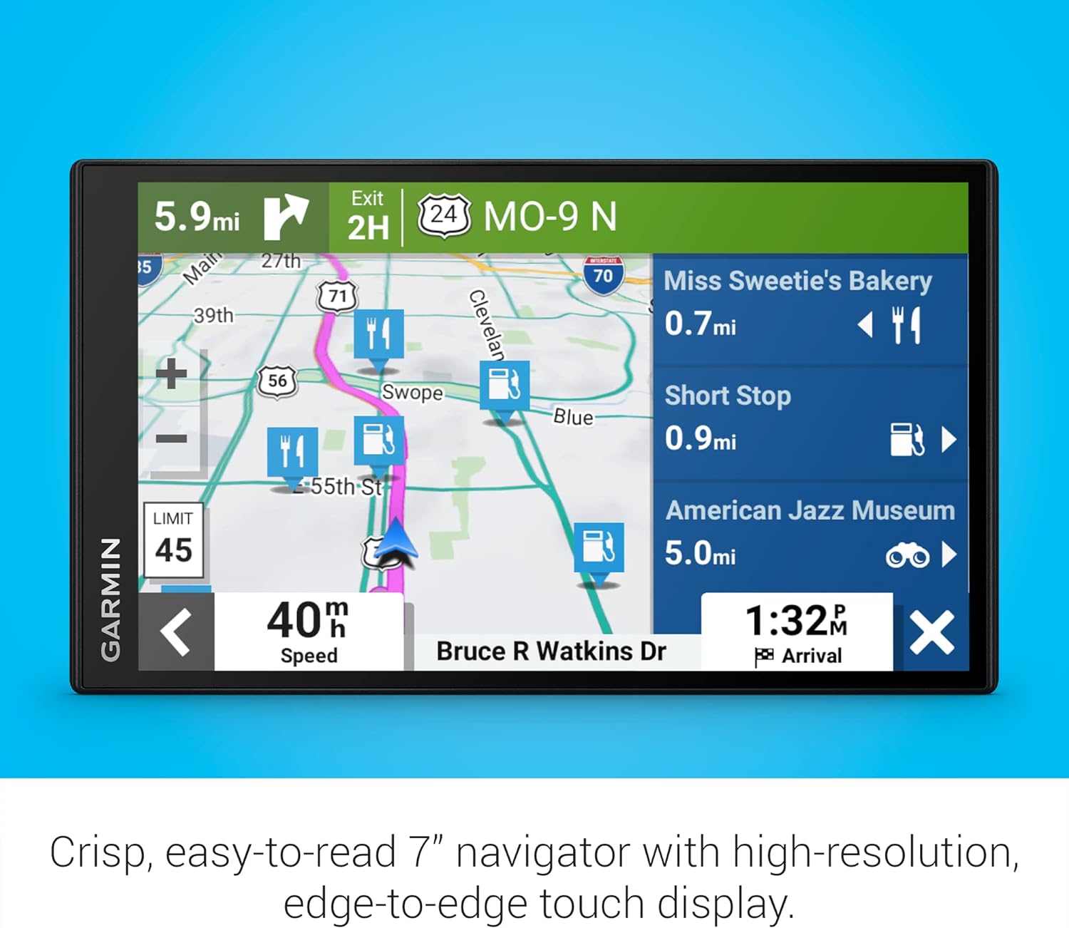 Highlight: Garmin DriveSmart 76, 7-inch Car GPS Navigator