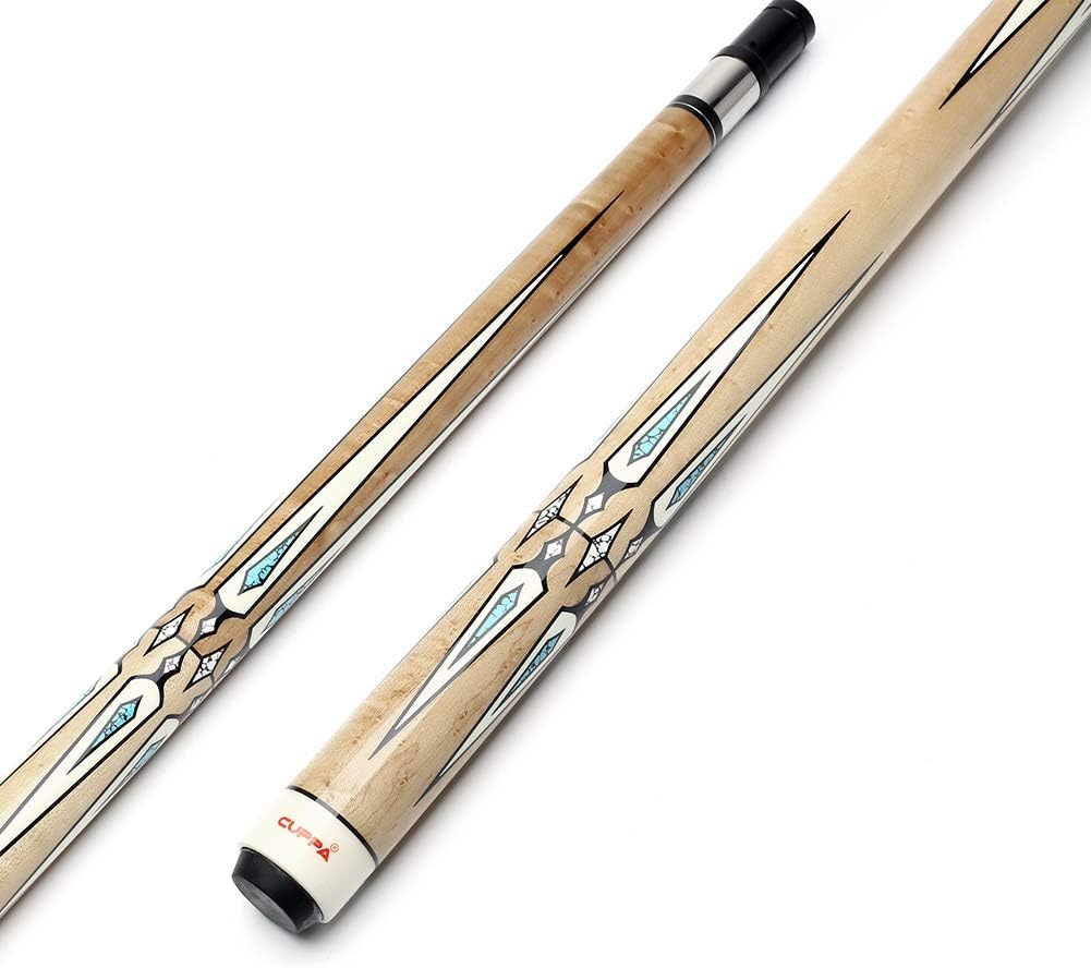 Lookover of CUPPA Pool Cue Sticks with Case