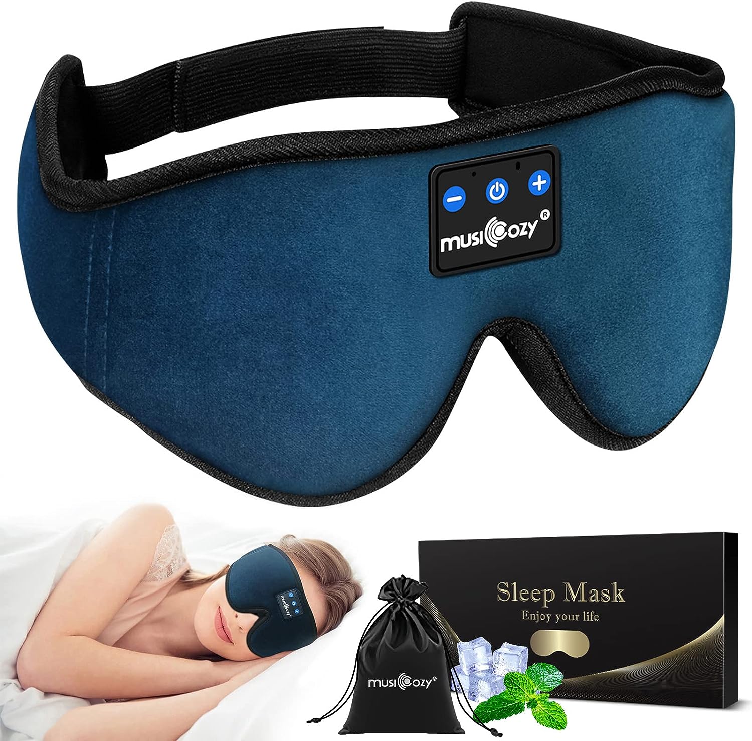 Lookover of MUSICOZY Sleep Headphones Bluetooth 5.2 Headband Sleeping Headphones Sleep Eye Mask