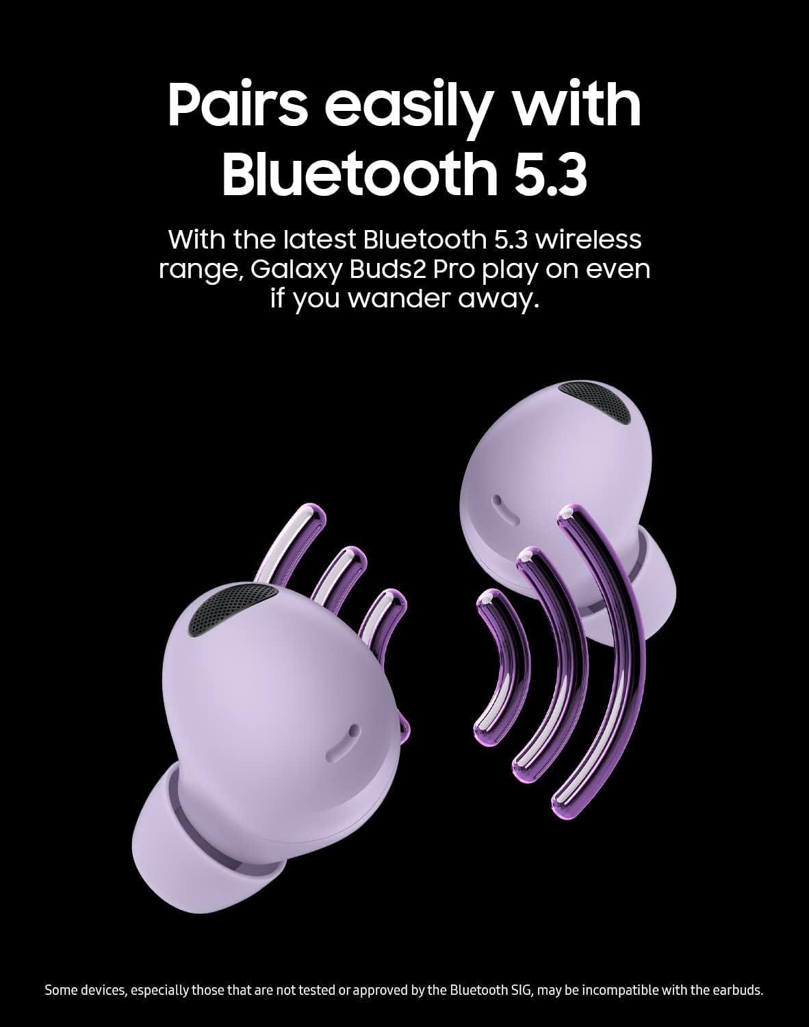 Observation of SAMSUNG Galaxy Buds 2 Pro True Wireless Bluetooth Earbuds, US Version, Graphite