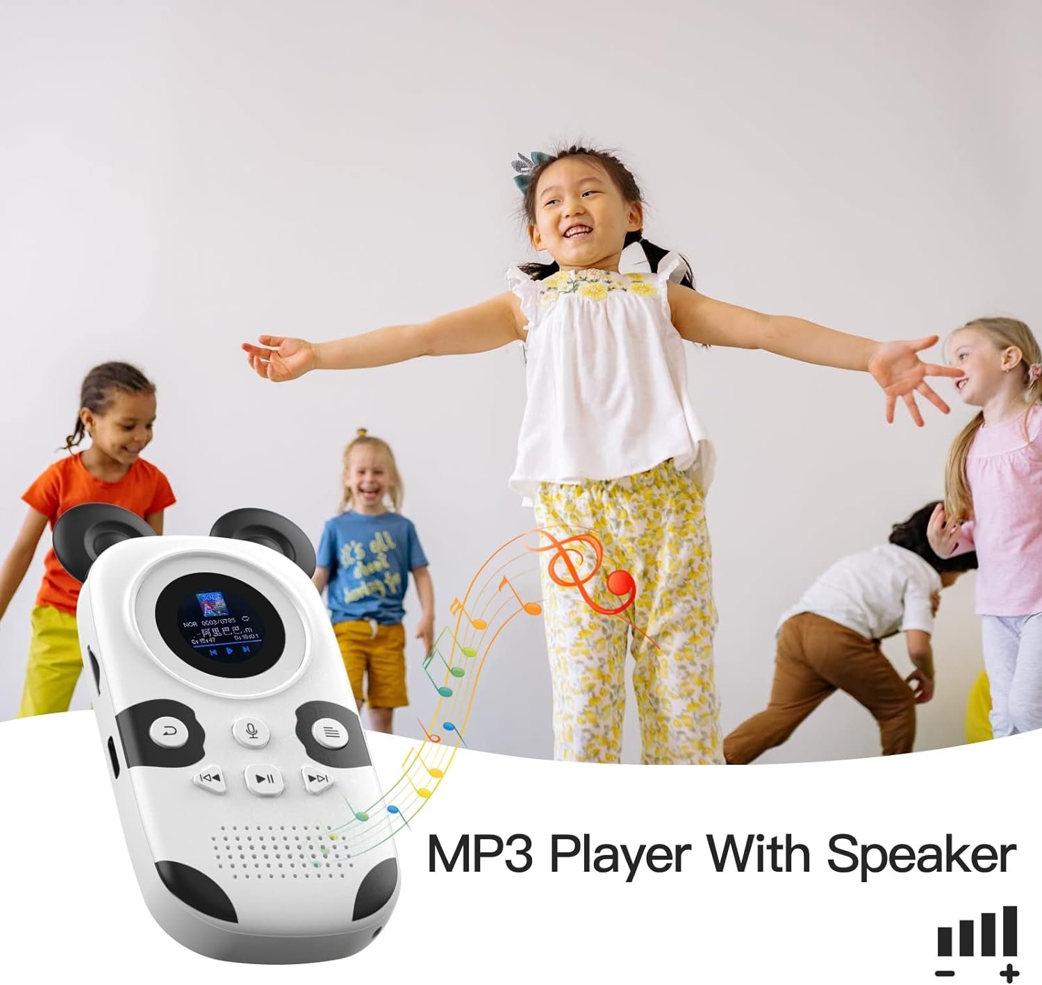 Perspective: RUIZU 16GB MP3 Player for Kids, Cute Panda Portable Child Music Player with Bluetooth 5.0