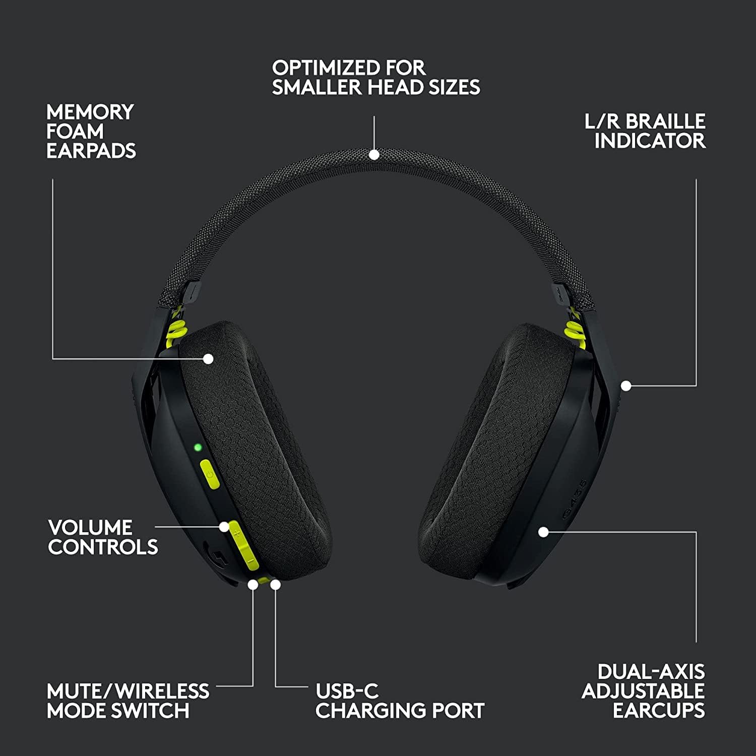 Probe of Hlavní název produktu: Logitech G435 Lightspeed and Bluetooth Wireless Gaming Headset