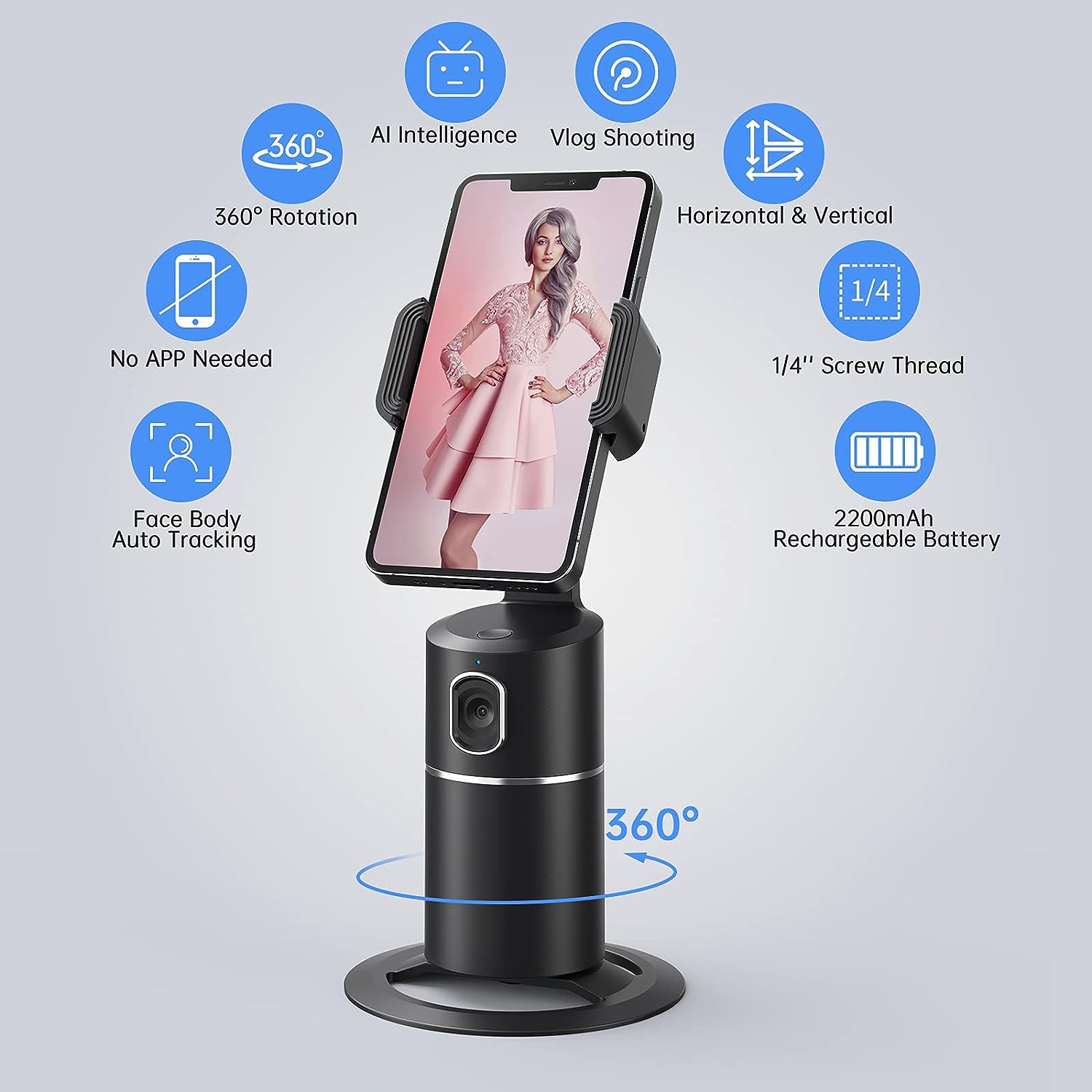 Reflection on Auto Face Tracking Phone Holder