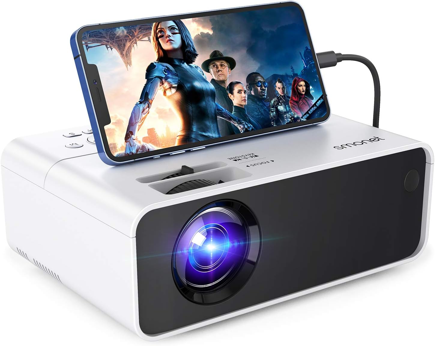Review of Movie Projector, SMONET 1080P HD Projector 7500L