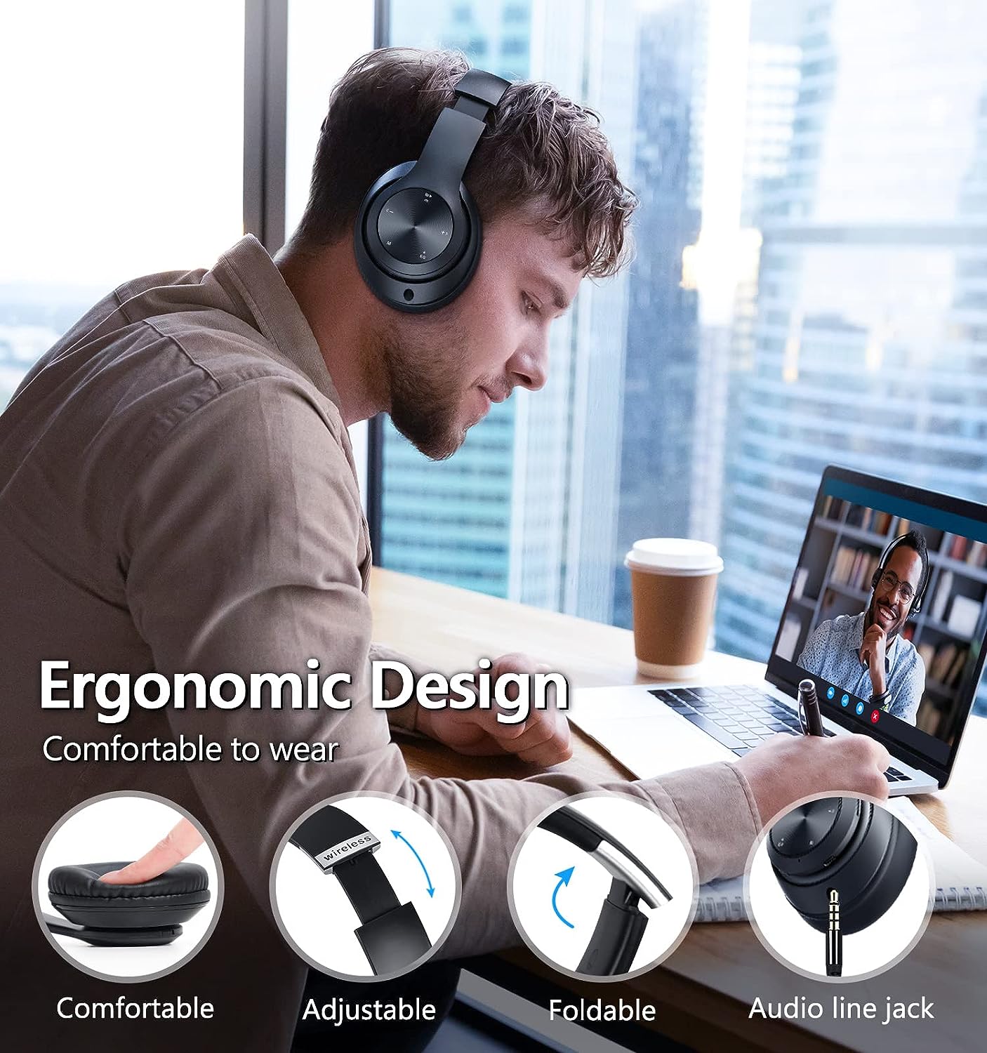 Scanning Tuitager Bluetooth Headphones Over-Ear