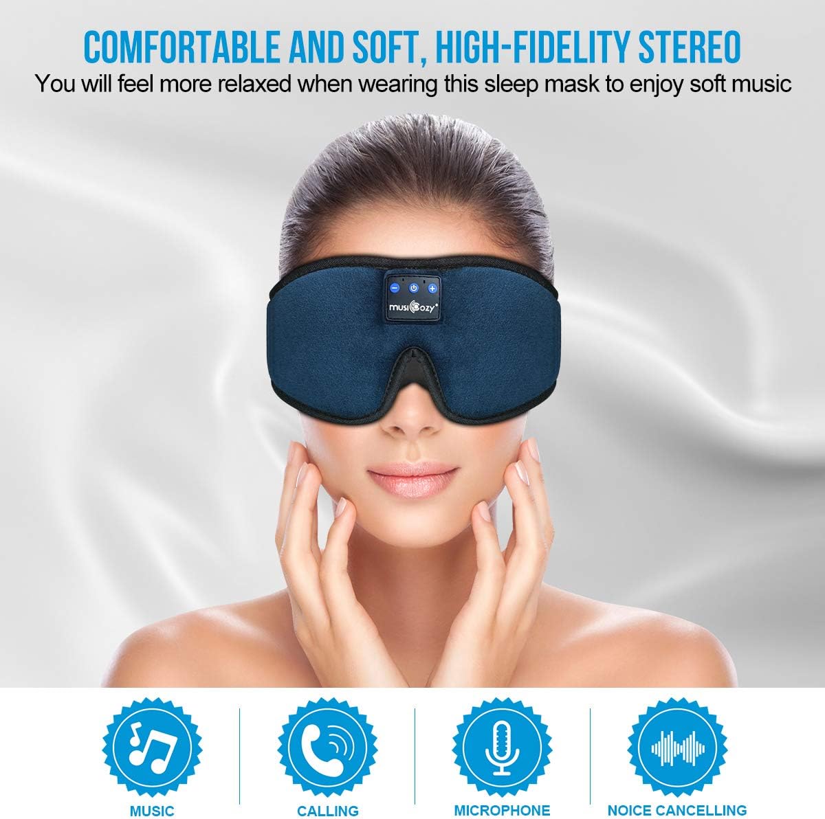 Study of MUSICOZY Sleep Headphones Bluetooth 5.2 Headband Sleeping Headphones Sleep Eye Mask