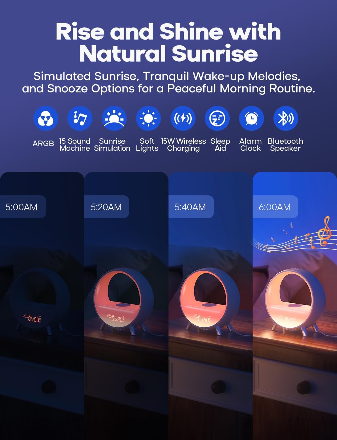 Summary: Dekala Arches Smart Sunrise Alarm Clock